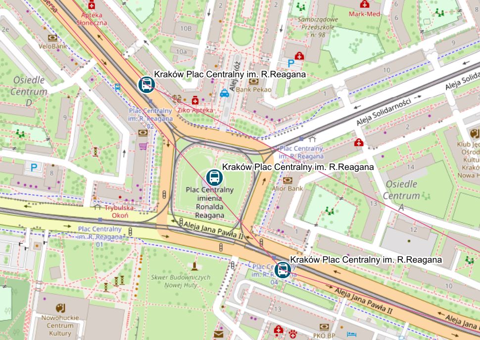 Przystanek MLD na środku Placu Centralnego!